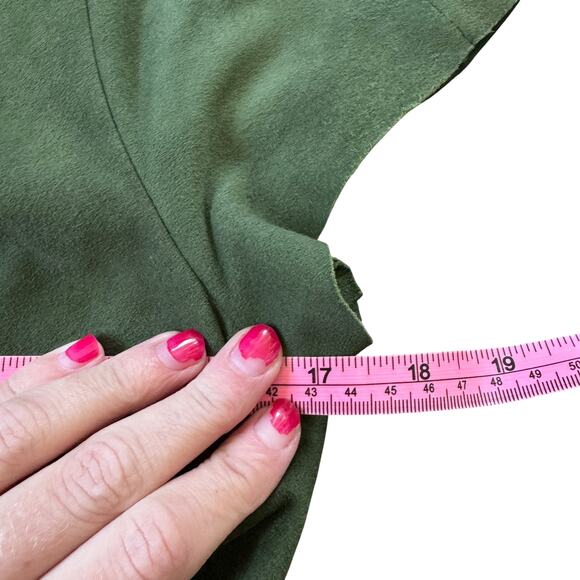 Rachel Zoe Olive Green Suede Dress - Picture 12 of 14